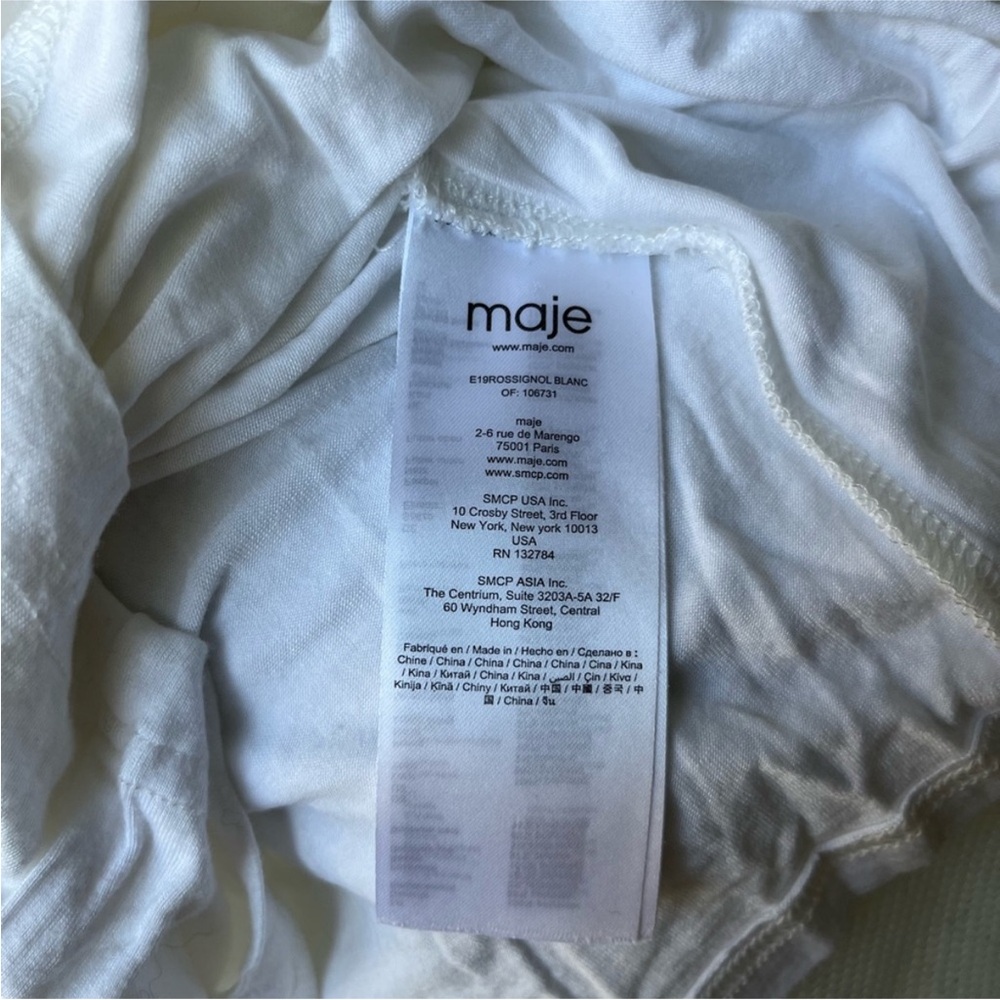Maje $465 White Textured Dress with Lace Detail. Size 1.
Like new condition. - Picture 8 of 12